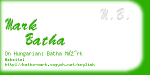 mark batha business card